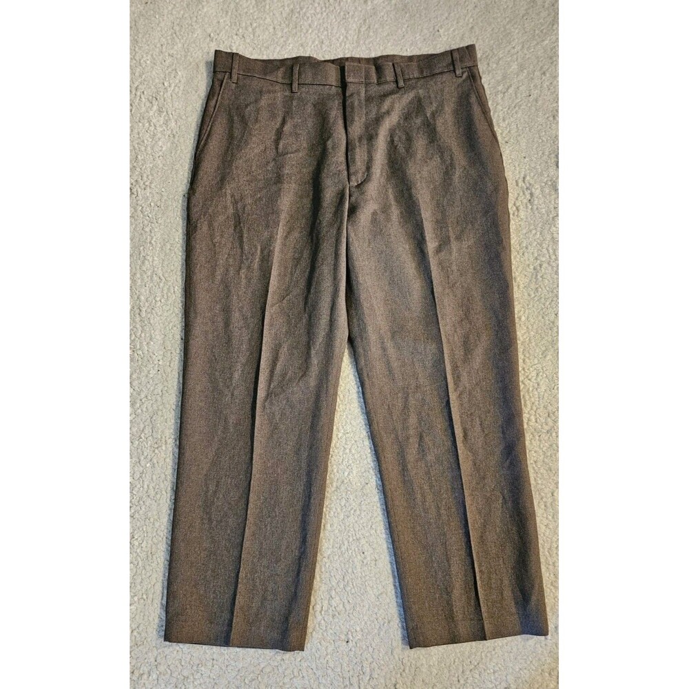 Vintage 1982 Levi's Action Slacks Pants Mens 40x30 Brown Flat Front Dacron